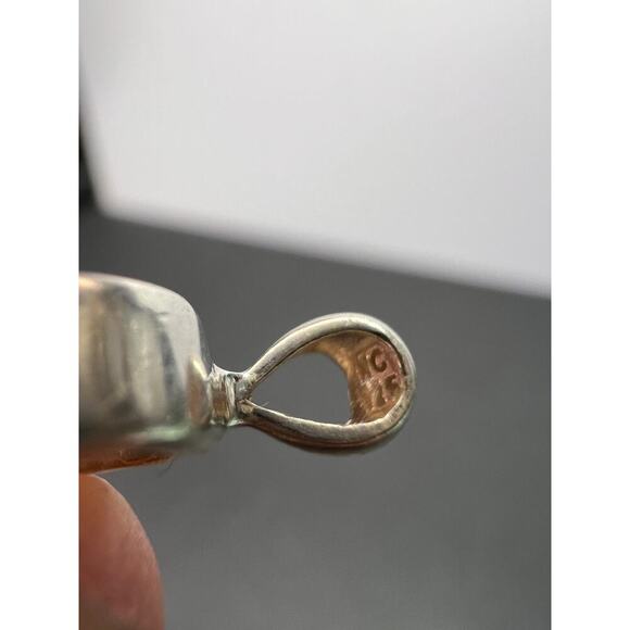 NEW Watermelon tourmaline sterling silver pendant 1.12 grams - Picture 4 of 10